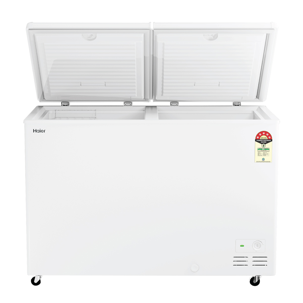 Haier Deep Freezer 410L, Hard Top Convertible Double Door (White)